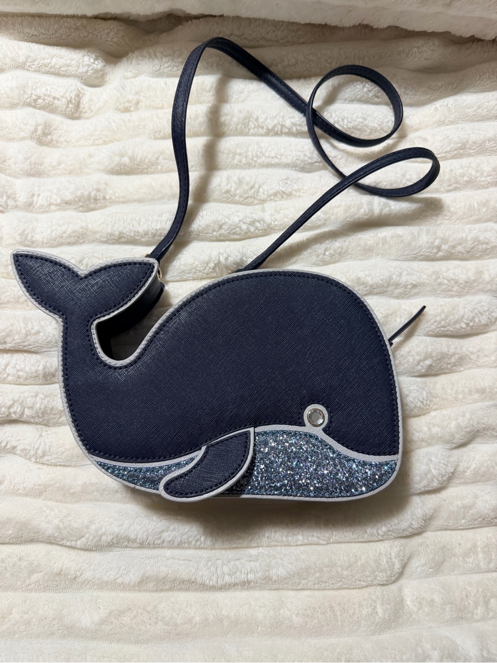 kate spade Navy Whale Glitter Accent Crossbody Bag